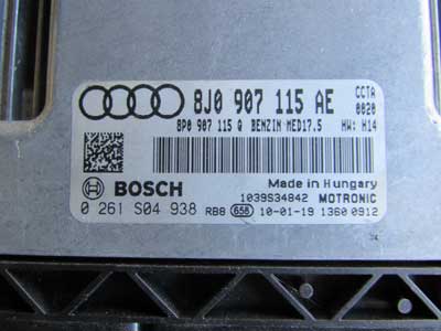 Audi TT Mk2 8J OEM Engine Control Module Computer ECU ECM 2.0L CCTA Motortronic 8J0907115AE 20105